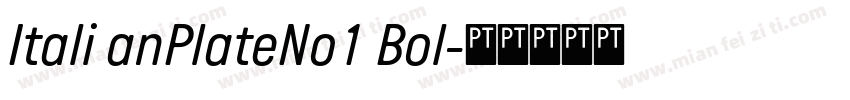 Itali anPlateNo1 Bol字体转换